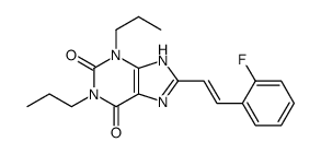 8-[(E)-2-(2-fluorophenyl)ethenyl]-1,3-dipropyl-7H-purine-2,6-dione结构式