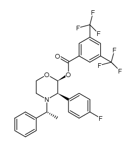 (2S,3R)-3-(4-fluorophenyl)-4-((R)-1-phenylethyl)morpholin-2-yl 3,5-bis(trifluoromethyl)benzoate结构式