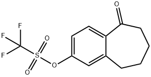 5-氧代-6,7,8,9-四氢-5H-苯并[7]环壬-2-基三氟甲磺酸盐结构式