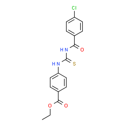 ethyl 4-({[(4-chlorobenzoyl)amino]carbonothioyl}amino)benzoate structure