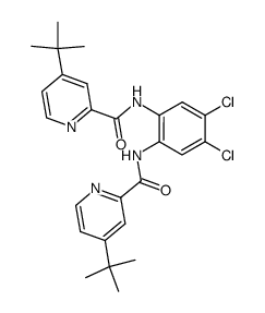 N,N'-(4,5-dichloro-o-phenylene)bis(4-tert-butylpyridine-2-carboxamide)结构式