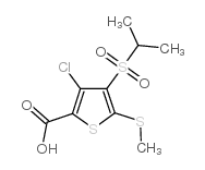 3-氯-4-(异丙磺酰基)-5-(甲基硫代)噻吩-2-羧酸结构式