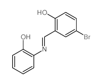 4-bromo-6-[[(2-hydroxyphenyl)amino]methylidene]cyclohexa-2,4-dien-1-one结构式