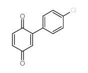 2-(4-chlorophenyl)cyclohexa-2,5-diene-1,4-dione结构式