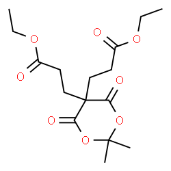 Diethyl 3,3'-(2,2-dimethyl-4,6-dioxo-1,3-dioxane-5,5-diyl)dipropanoate structure