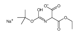 sodium,3-ethoxy-2-[(2-methylpropan-2-yl)oxycarbonylamino]-3-oxopropanoate结构式