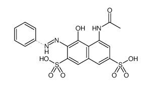 5-(acetylamino)-4-hydroxy-3-(phenylazo)naphthalene-2,7-disulphonic acid结构式