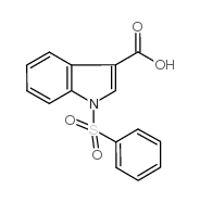 1-(苯磺酰基)-1H-吲哚-3-羧酸结构式