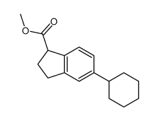 methyl 5-cyclohexyl-2,3-dihydro-1H-indene-1-carboxylate结构式