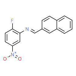 (2-fluoro-5-nitrophenyl)(2-naphthylmethylene)amine结构式