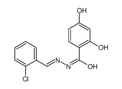 N'-(2-chlorobenzylidene)-2,4-dihydroxybenzohydrazide结构式