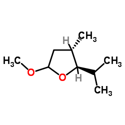 Furan, tetrahydro-5-methoxy-3-methyl-2-(1-methylethyl)-, (2R,3S)-rel- (9CI) Structure