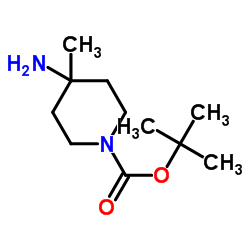 4-Amino-4-methyl-1-piperidinecarboxylic acid tert-butyl ester structure