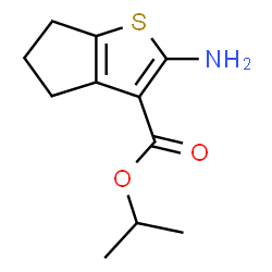 2-AMINO-5,6-DIHYDRO-4 H-CYCLOPENTA[ B ]THIOPHENE-3-CARBOXYLIC ACID ISOPROPYL ESTER结构式