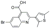 6-BROMO-2-(2,5-DIMETHYLTHIOPHEN-3-YL)QUINOLINE-4-CARBOXYLICACID Structure