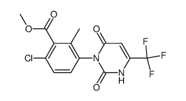 methyl 6-chloro-2-methyl-3-[6-trifluoromethyl-2,4(1H,3H)-pyrimidinedion-3-yl]benzoate Structure