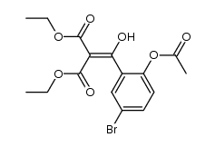 diethyl 2-{hydroxy[5-bromo-2-(acetoxy)phenyl]methylene}malonate结构式