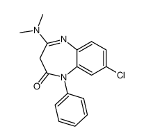 8-chloro-4-(dimethylamino)-1,3-dihydro-1-phenyl-2H-1,5-benzodiazepin-2-one Structure