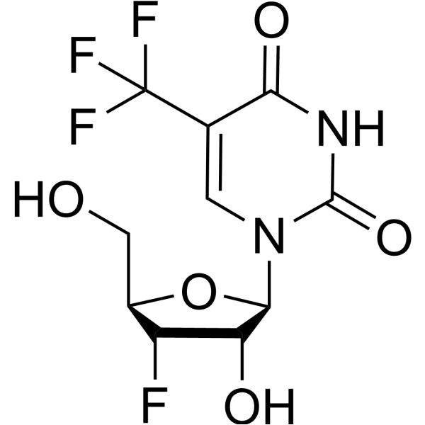 3’-Deoxy-3’-fluoro-5-trifluoromethyluridine结构式