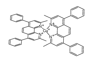 [Cu(2,9-dimethyl-4,7-diphenyl-1,10-phenanthroline)2]PF6结构式