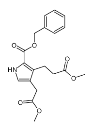 benzyl 4-(2-methoxy-2-oxoethyl)-3-(3-methoxy-3-oxopropyl)-1H-pyrrole-2-carboxylate结构式