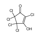 2,4,4,5,5-pentachloro-3-hydroxy-2-cyclopenten-1-one结构式