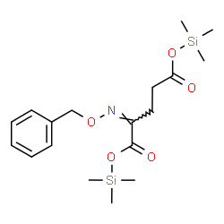 2-[(Phenylmethoxy)imino]pentanedioic acid bis(trimethylsilyl) ester Structure