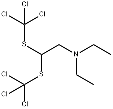 N,N-Diethyl-2,2-bis[(trichloromethyl)thio]ethanamine Structure