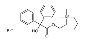 2-(2-hydroxy-2,2-diphenylacetyl)oxyethyl-dimethyl-propylazanium,bromide结构式