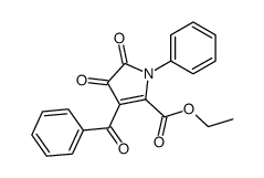 4-benzoyl-5-ethoxycarbonyl-1-phenyl-1H-pyrrole-2,3-dione结构式