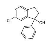 6-chloro-1-phenyl-2,3-dihydro-1H-inden-1-ol结构式