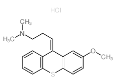 1-Propanamine,3-(2-methoxy-9H-thioxanthen-9-ylidene)-N,N-dimethyl-, hydrochloride, (E)- (9CI)结构式