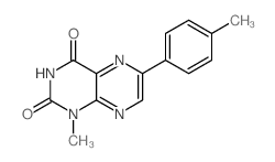 2,4(1H,3H)-Pteridinedione,1-methyl-6-(4-methylphenyl)- Structure