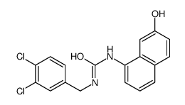 1-[(3,4-dichlorophenyl)methyl]-3-(7-hydroxynaphthalen-1-yl)urea结构式