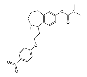 dimethylcarbamic acid 1-[2-(4-nitrophenoxy)ethyl]-2,3,4,5-tetrahydro-1H-benzo[c]azepin-7-yl ester Structure