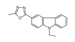 2-(9-ethylcarbazol-3-yl)-5-methyl-1,3,4-oxadiazole Structure