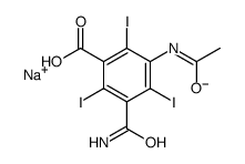 5-Acetylamino-2,4,6-triiodoisophthalamic acid sodium salt结构式