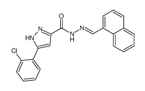 3-(2-chlorophenyl)-N-(naphthalen-1-ylmethylideneamino)-1H-pyrazole-5-carboxamide Structure