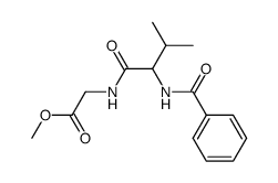 methyl N-(N-benzoyl-L-valyl)glycinate Structure