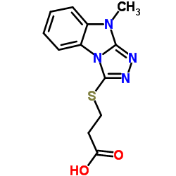 3-[(9-METHYL-9H-[1,2,4]TRIAZOLO[4,3-A]BENZIMIDAZOL-3-YL)THIO]PROPANOIC ACID结构式