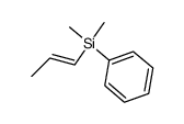 (E)-dimethyl(phenyl)(prop-1-en-1-yl)silane结构式