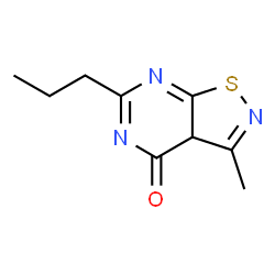 Isothiazolo[5,4-d]pyrimidin-4(3aH)-one, 3-methyl-6-propyl- (9CI)结构式