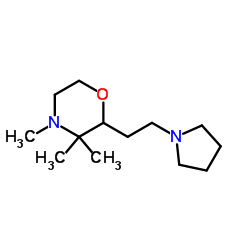 Morpholine, 3,3,4-trimethyl-2-[2-(1-pyrrolidinyl)ethyl]- (8CI) picture