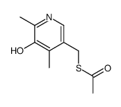 Ethanethioic acid, S-[(5-hydroxy-4,6-dimethyl-3-pyridinyl)methyl] ester (9CI) structure