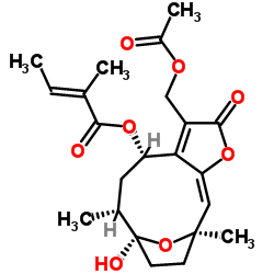 8α-Tigloyloxyhirsutinolide 13-O-acetate Structure