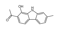 2-acetyl-7-methyl-1-hydroxycarbazole结构式