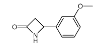 4-(3-甲氧基苯基)氮杂环丁烷-2-酮结构式