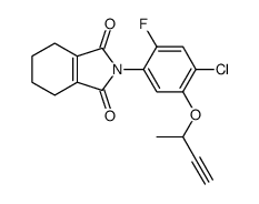 2-(5-but-3-yn-2-yloxy-4-chloro-2-fluoro-phenyl)-4,5,6,7-tetrahydroisoi ndole-1,3-dione Structure