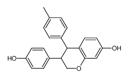 3-(4-hydroxyphenyl)-4-p-tolylchroman-7-ol Structure