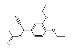 acetoxy-(3,4-diethoxy-phenyl)-acetonitrile结构式